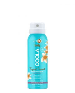 Coola Sport Cont. Spray SPF30 Tropical Coconut - rejsestørrelse, 88 ml.